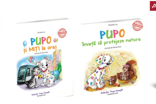Pupo, cățelul cu buline colorate, Lizetta și bicicleta sau cărțile noi, ilustrate de Mirela Pete