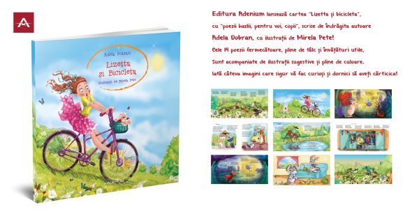 Editura Adenium lansează Lizetta și bicicleta, cu ilustrații de Mirela Pete