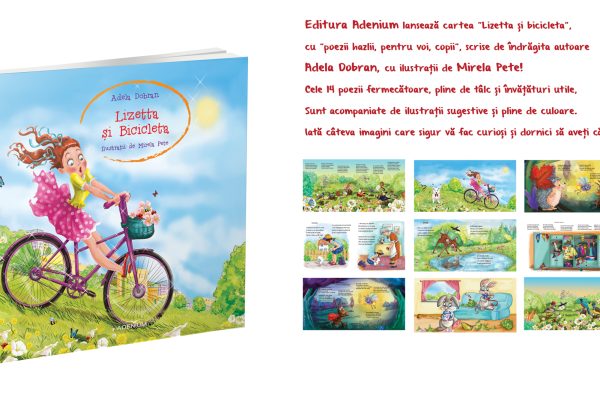 Editura Adenium lansează Lizetta și bicicleta, cu ilustrații de Mirela Pete